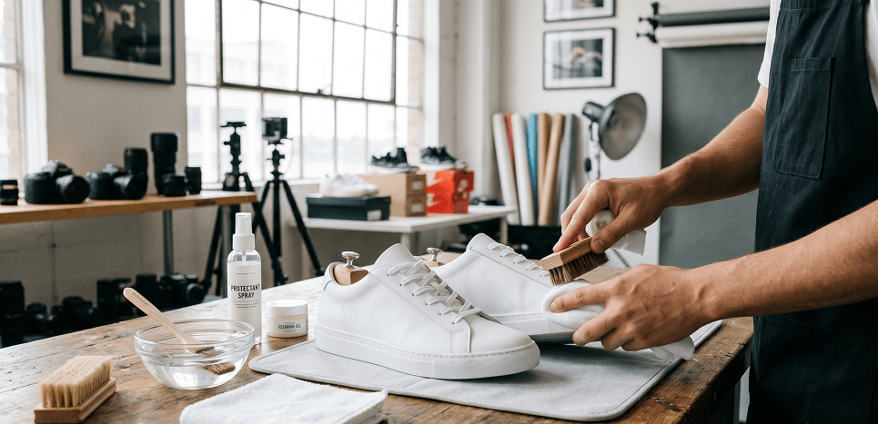 How to keep white sneakers white, the store way.