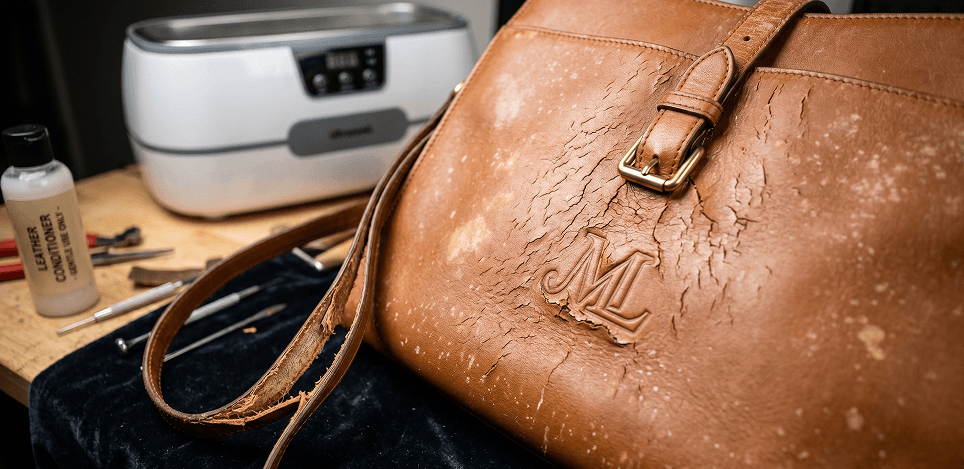 Why we will never use ultrasonic cleaning on premium leather.