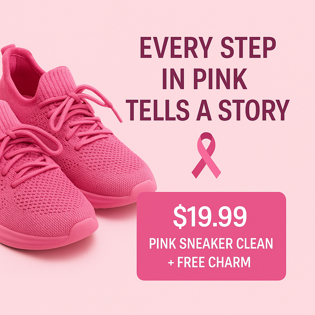 Step Strong, Shine Bright: Pink Sneaker Cleaning for Breast Cancer Awareness Month